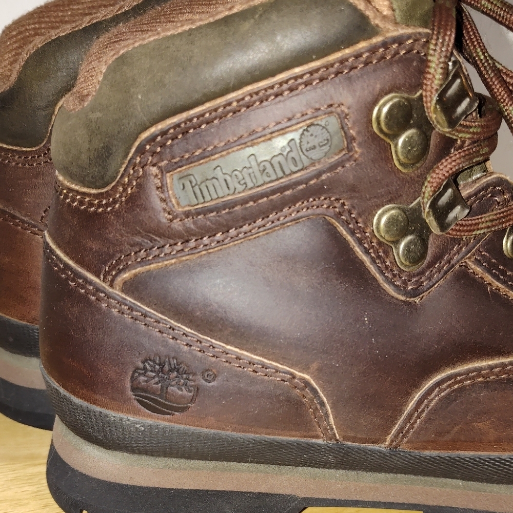 Timberland Euro Hiker boots in brown leather Womens 6.5 - Picture 5 of 13